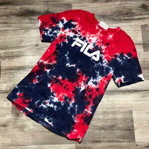 FILA Short Sleeve Graphic Tee Shirt Tie Dye Multi Men’s Size S